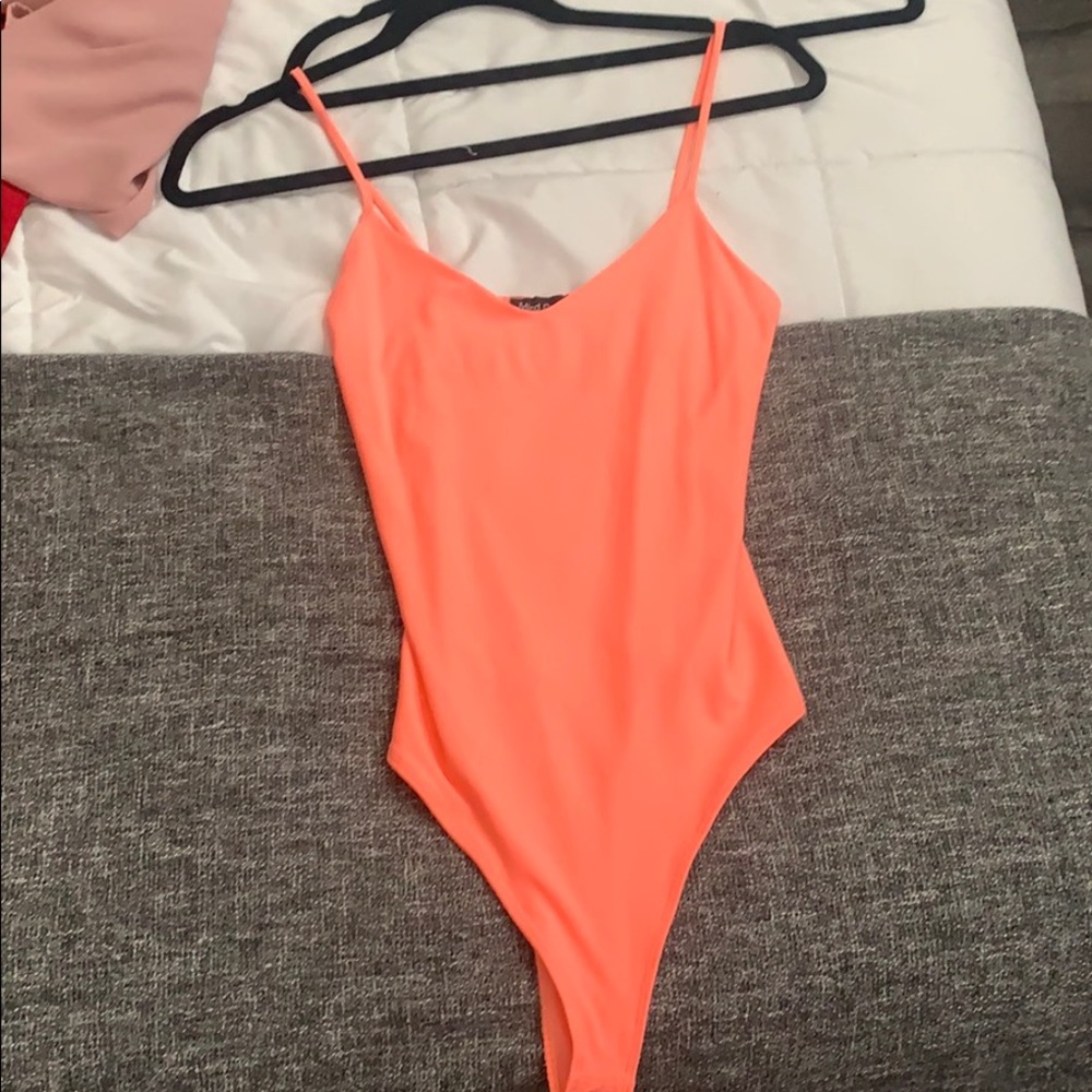 Neon Coral Bodysuit